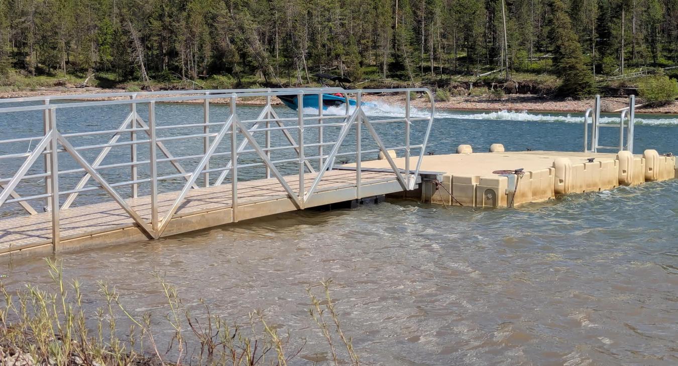 Shared boat dock and access to the Island Park Reservoir