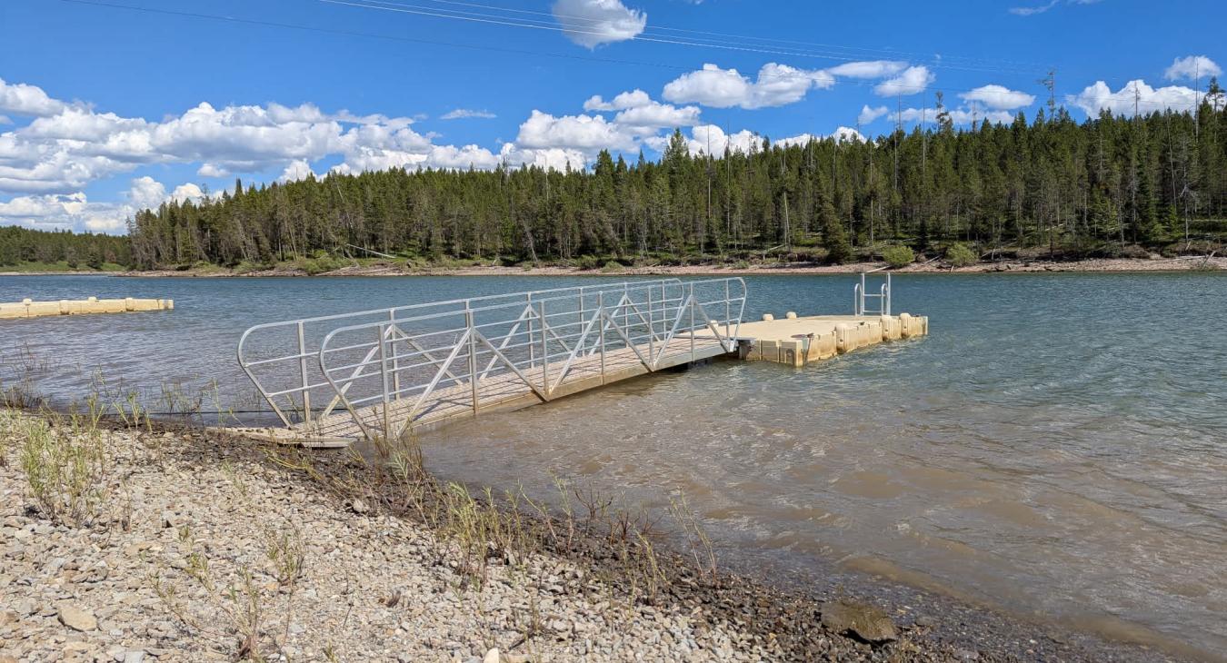 Shared boat dock and access to the Island Park Reservoir