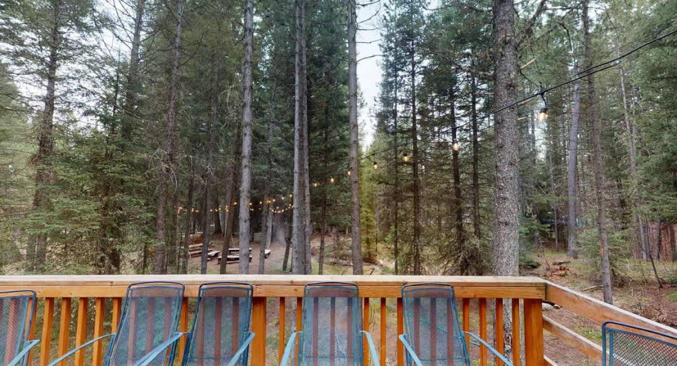 The deck has chairs to take in the scenery around you.
