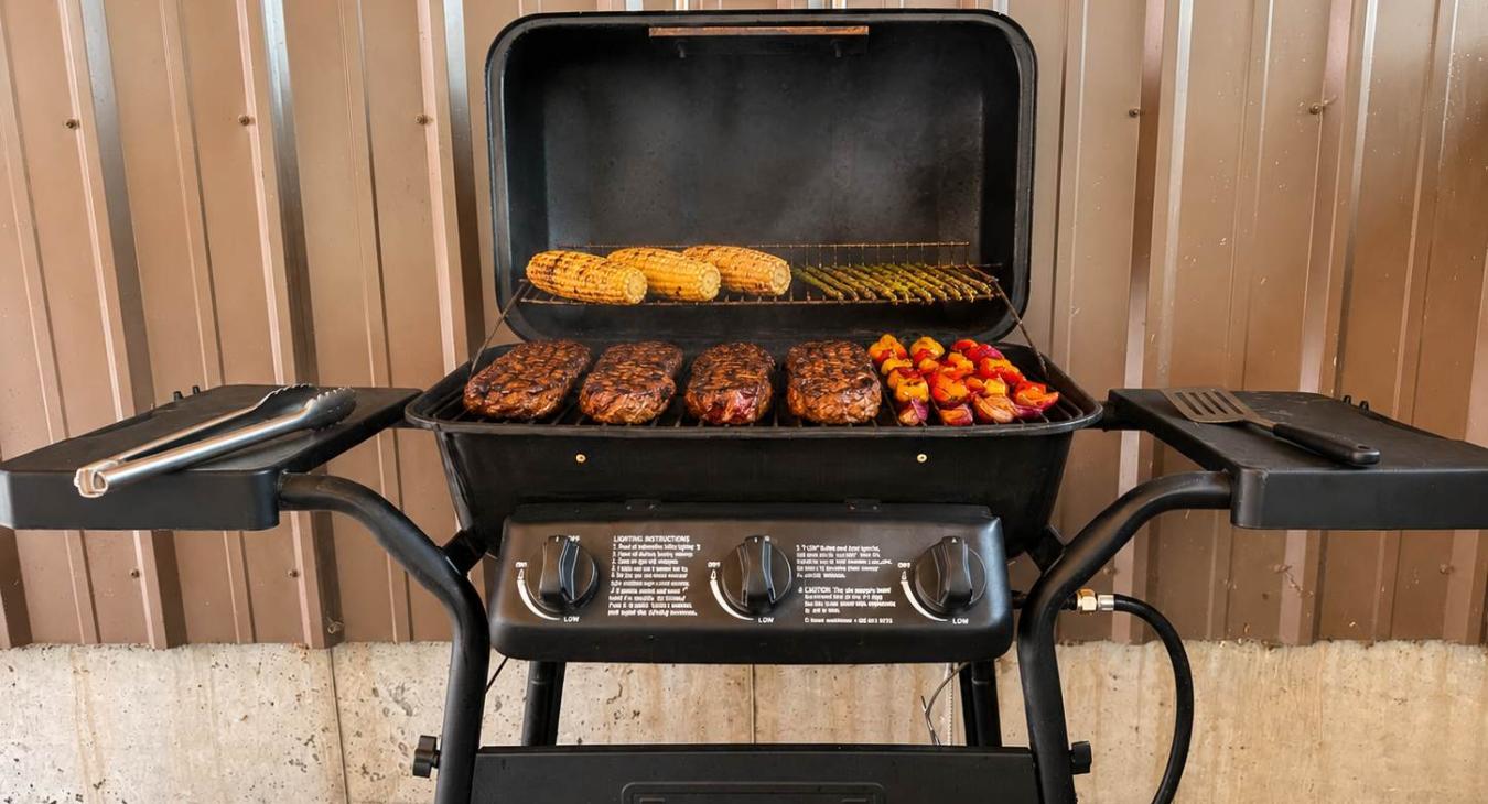 Fire up the premium outdoor gas grill to whip up a delicious barbecue dinner for your entire group after a fun day of adventure.