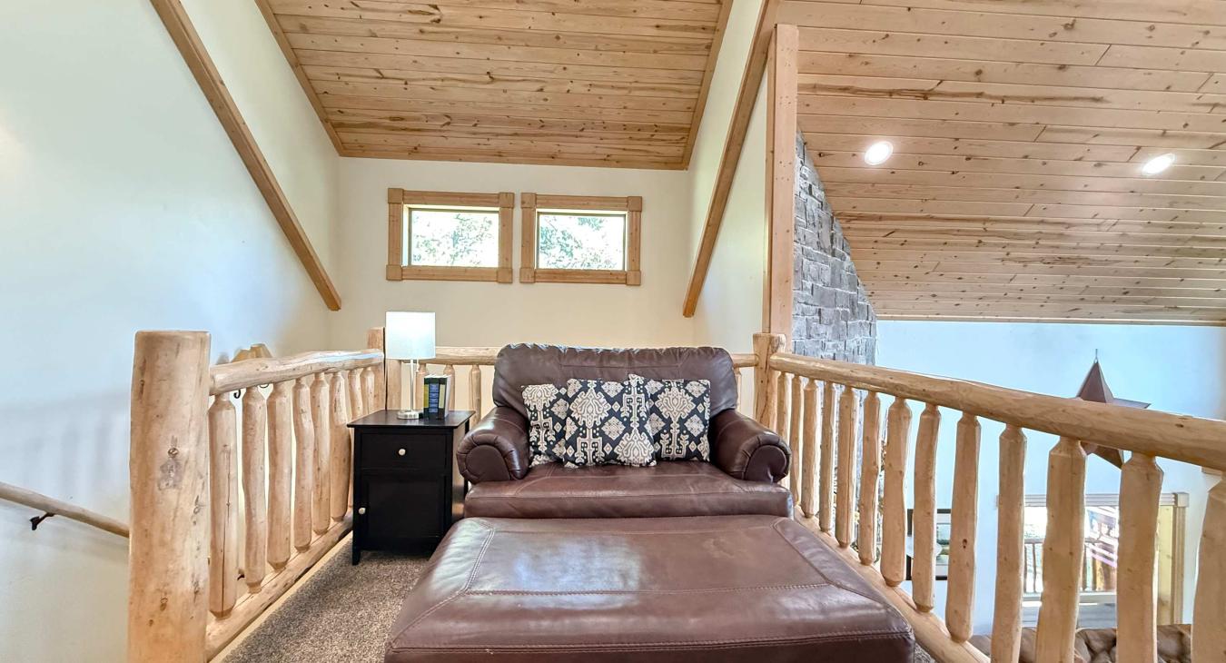Little reading nook near the upstairs loft.