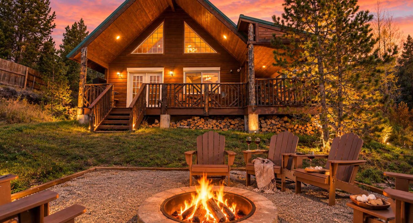 Sit around the fire pit on a cool summer evening. 