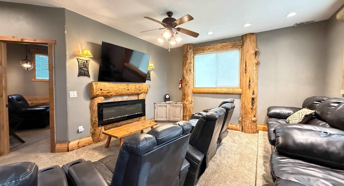 With rows of premium leather recliners and cup holders, the media room ensures everyone gets the best seat in the house for movies.