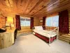 Twin bed with twin trundle bed to comfortably sleep 2.