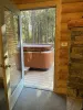A private hot tub is also available on the deck.