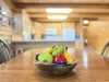 Fruit bowl on the dining table.