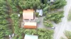 Aerial view of the cabin.