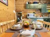Dining room table located in the kitchen perfect for 6 people.