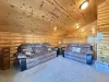 Additional seating in the loft with access to the deck here.