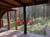Deck to back yard view.