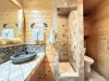Bathroom is equipped with walk-in shower, toilet, and sink vanity. Fresh towels are provided during your stay.