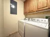 Laundry room with full size washer and dryer is provided. Laundry soap is also provided for you to use.