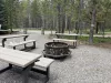 Firepit is located in the side yard. Make sure to bring your own firewood.