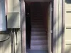 Stairs that lead up the cabin.
