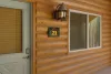 Front door entrance to the cabin.