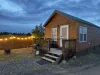 Fox Tail Cabin is beautiful at night too.