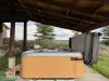 Relax and enjoy the hot tub after a long day.