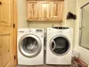 Full size washer and dryer located in the basement bathroom. Laundry soap is provided for your use.