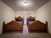 Natural light beams into the room from the window during the day.