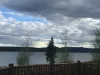 Beautiful views of the water from the cabin.