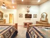 Across from the beds are storage for your belongings during your stay.