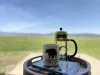 Morning coffee with a view of the plains.