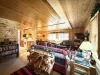 Entryway into the cabin into the living room.