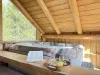 Hot tub located outside for your use during your stay.