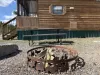 Fire pit located outside the cabin, make sure to bring your own firewood.