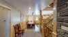 Access to the upstairs loft is through the stairs pictured here.