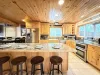 View of the Island into the large kitchen.