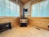 Living room cozy fireplace.