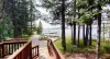 Enjoy the breathtaking views from the back deck of the cabin.