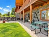 Picnic table, swing and fire pit located right out the basement doors.
