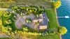 Aerial view of the cabin.