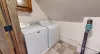 Set of full size washer and dryer located here. Laundry soap is also provided.