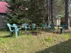 Fire pit with chairs to enjoy the outdoors.