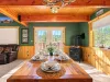 Large dining table that seats 8