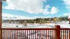 Beautiful view of the deck during the winter.