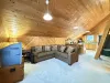 Living room area to relax in the garage apartment.