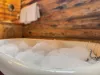 Relax in the classic claw foot bathtub.