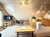 Table perfect for up to 4 people near the kitchen and living room.
