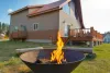 Firepit to cabin view