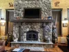 Relax by the fire during your stay.