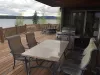 Outside seating and grill available for your use.