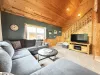Living room with smart tv to unwind after a long day.