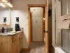 Access to the other rooms and living room through the hallway.