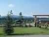 Yellowstone Lux has beautiful views of the mountains.