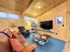 Nice living room area with smart tv