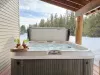 Relax after a long day in the hot tub.